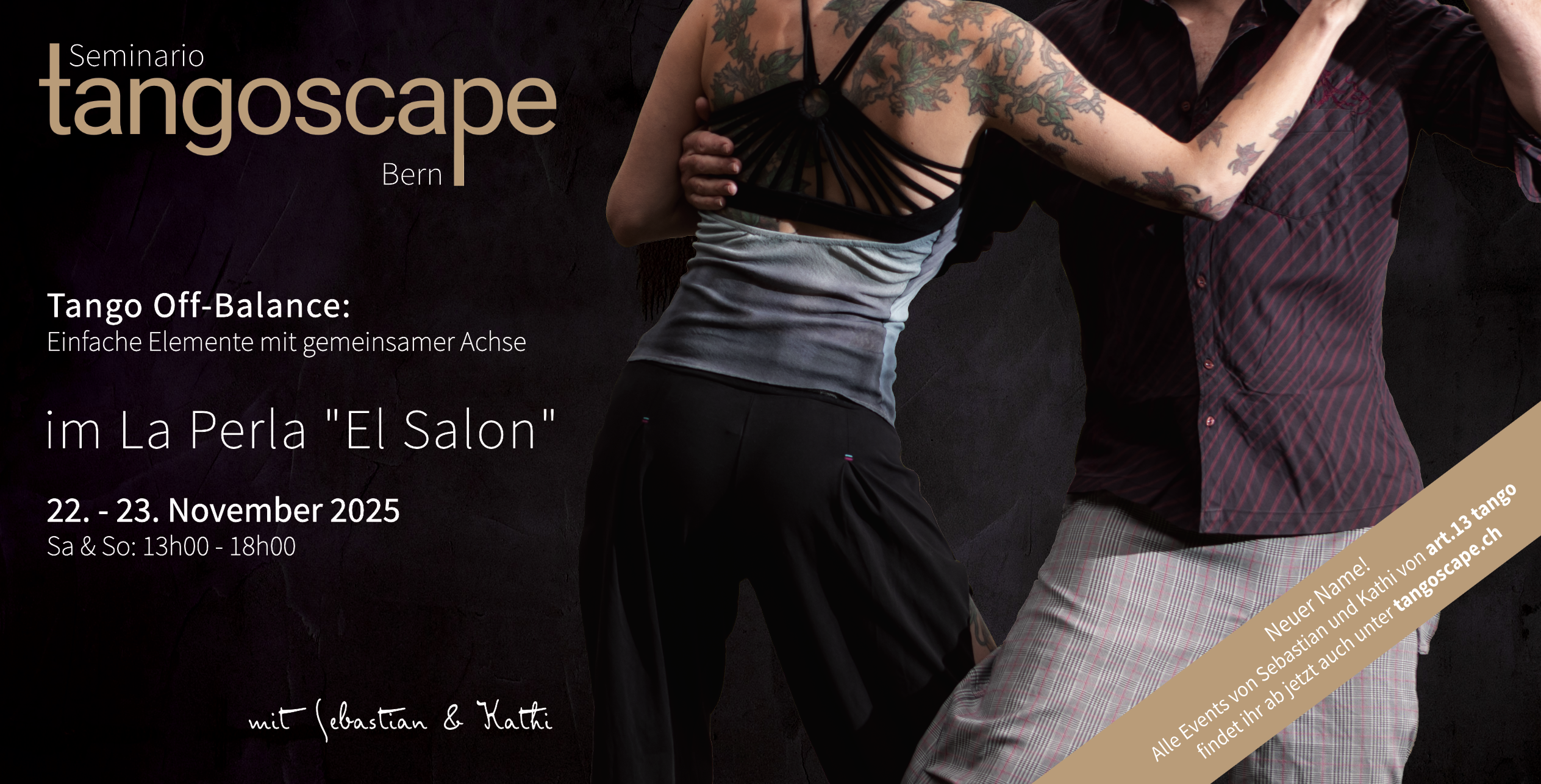 Tango Seminario Bern | Tango Off-Balance: Einfache Elemente mit gemeinsamer Achse - Open Role