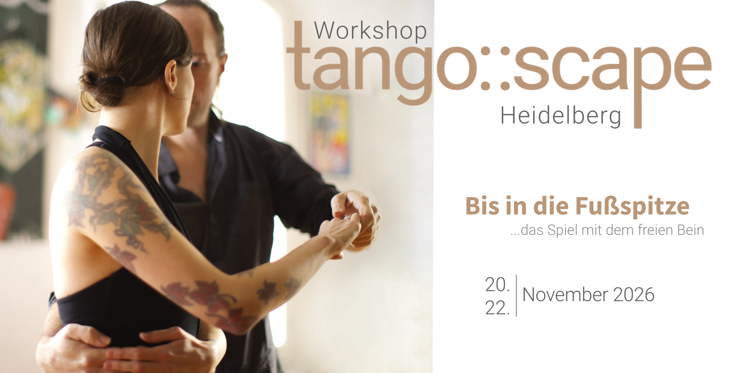 Tango::Scape | Tango Workshop Heidelberg/Sandhausen | Bis in die Fußspitze: Das Spiel mit dem freien Bein